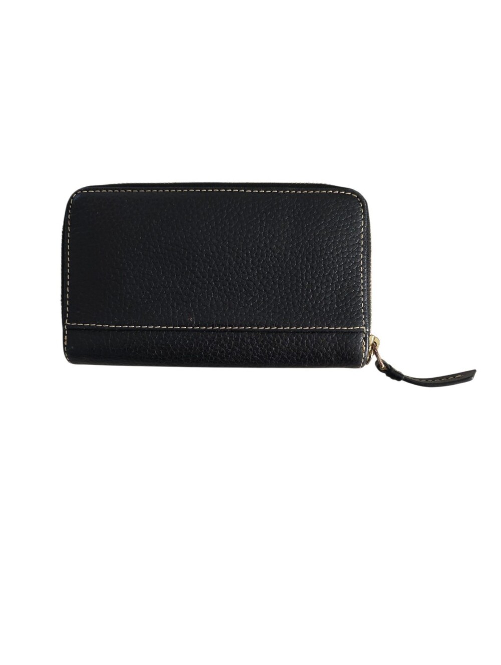 Dooney & Bourke Pebble Leather Zip Around Wallet Black - Picture 2 of 3